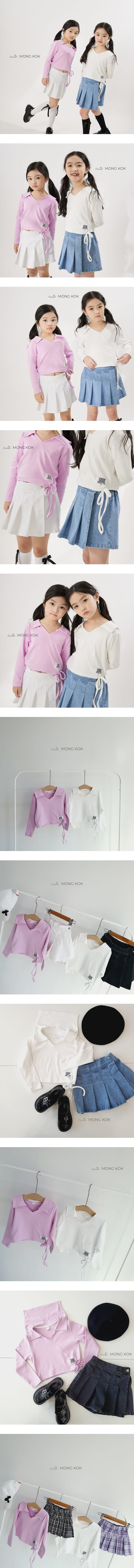 Mong Kok - Korean Children Fashion - #minifashionista - Unbalance Collar Tee - 2