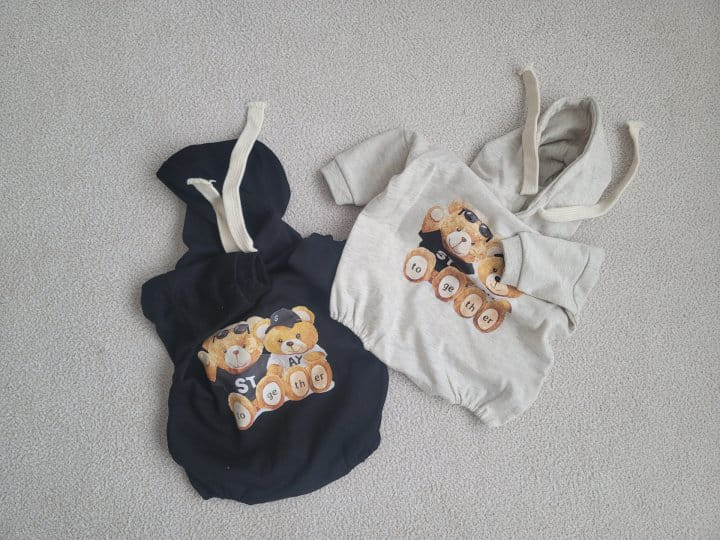 Moran - Korean Baby Fashion - #babylifestyle - Together Hoody Body Suit - 5