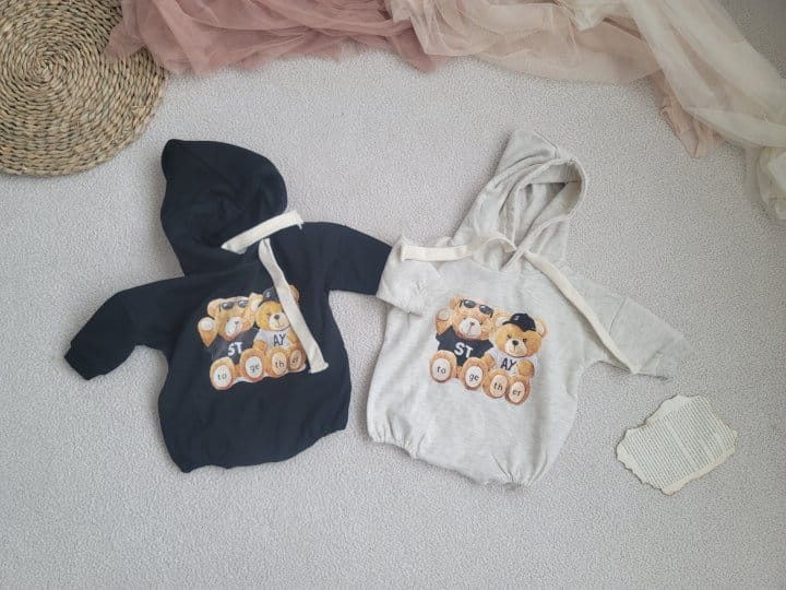 Moran - Korean Baby Fashion - #babyoutfit - Together Hoody Body Suit - 8