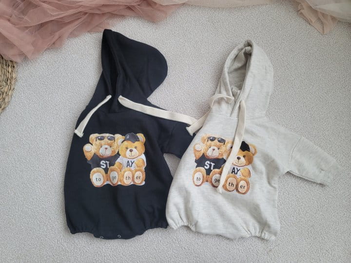 Moran - Korean Baby Fashion - #onlinebabyboutique - Together Hoody Body Suit - 11