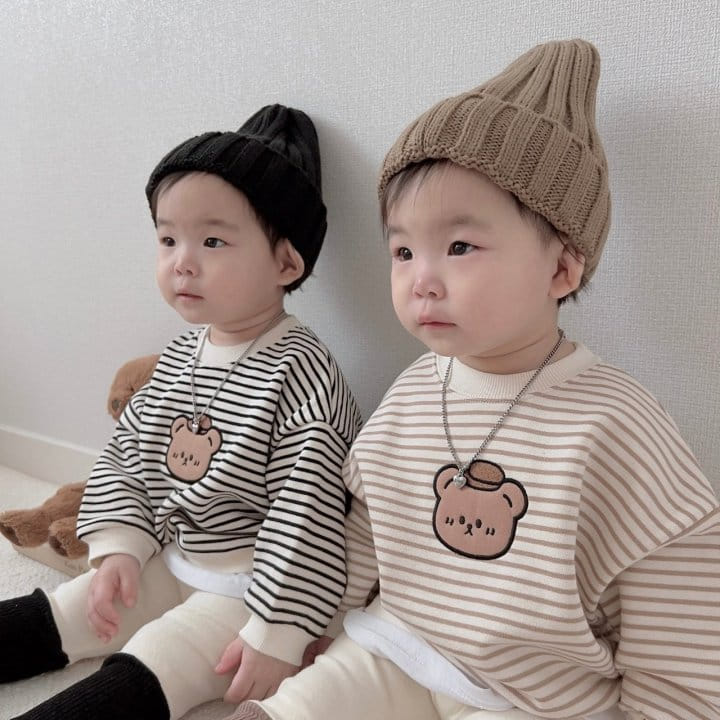 Moran - Korean Children Fashion - #childofig - Hats Bear Top Bottom Set - 9