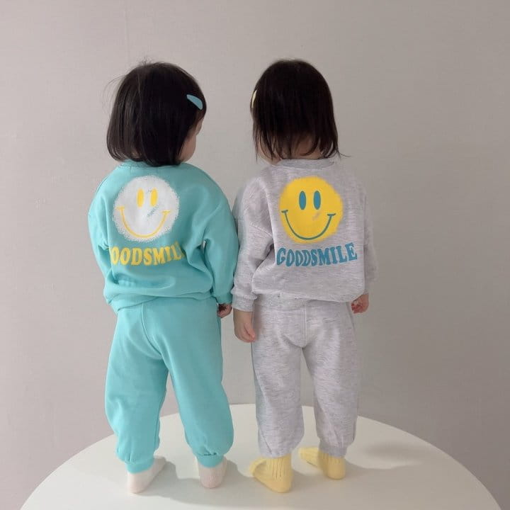 Moran - Korean Children Fashion - #childofig - Good Smile Top Bottom Set - 2