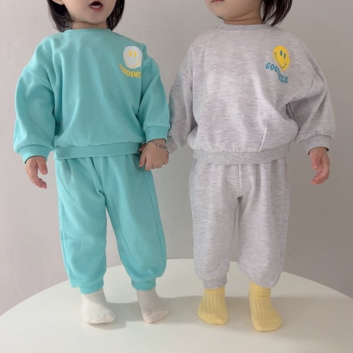 Moran - Korean Children Fashion - #childrensboutique - Good Smile Top Bottom Set - 4