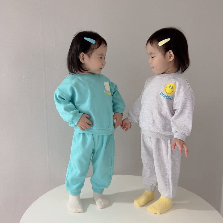 Moran - Korean Children Fashion - #fashionkids - Good Smile Top Bottom Set - 6