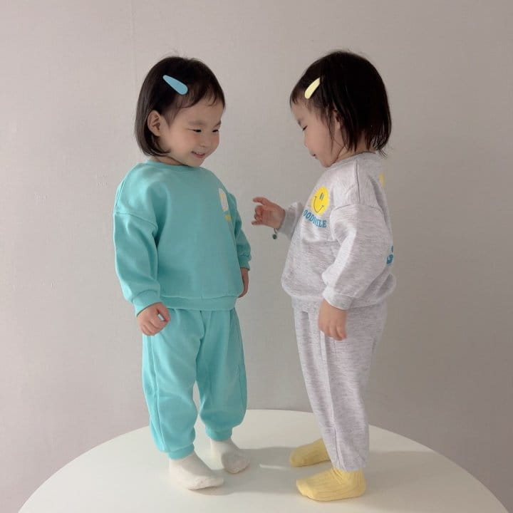 Moran - Korean Children Fashion - #kidsstore - Good Smile Top Bottom Set - 8