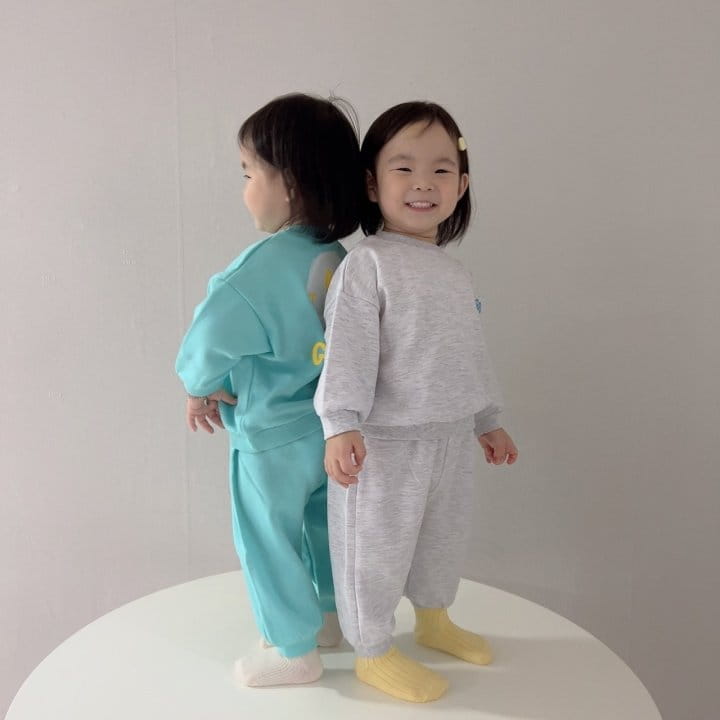 Moran - Korean Children Fashion - #littlefashionista - Good Smile Top Bottom Set - 11