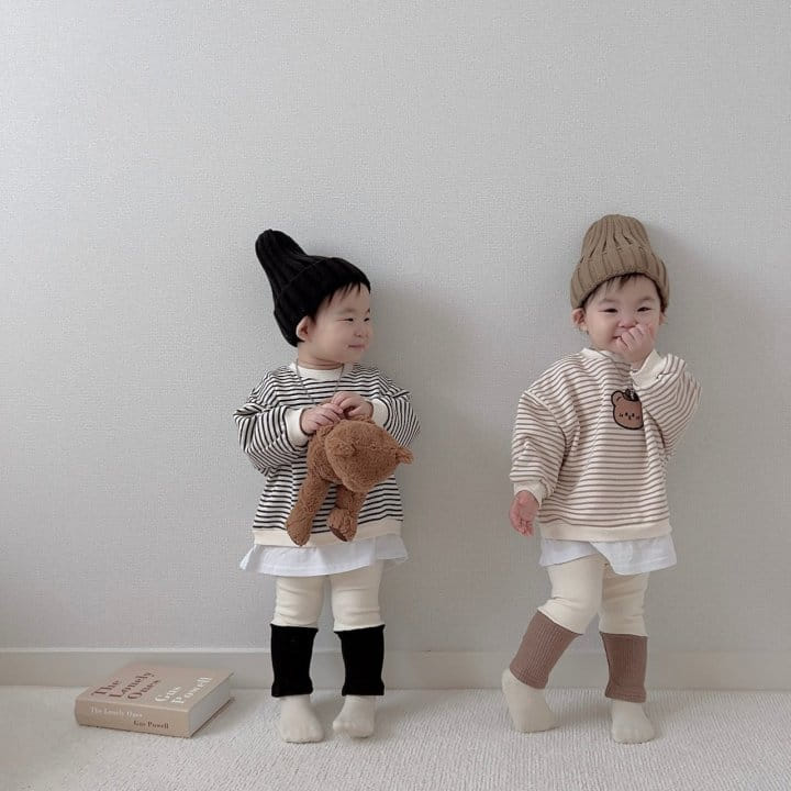 Moran - Korean Children Fashion - #stylishchildhood - Hats Bear Top Bottom Set - 8