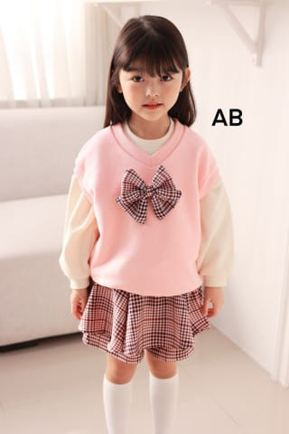 Muy Bien - Korean Children Fashion - #Kfashion4kids - Ribbon V-Neck Vest - 9