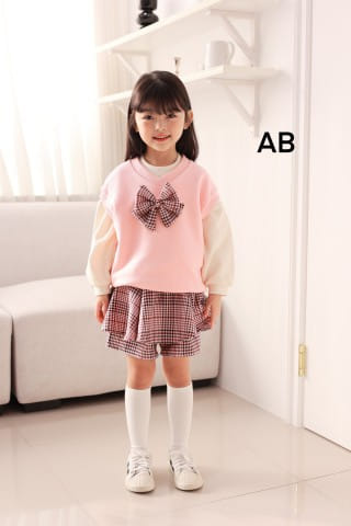 Muy Bien - Korean Children Fashion - #fashionkids - Ribbon V-Neck Vest - 5