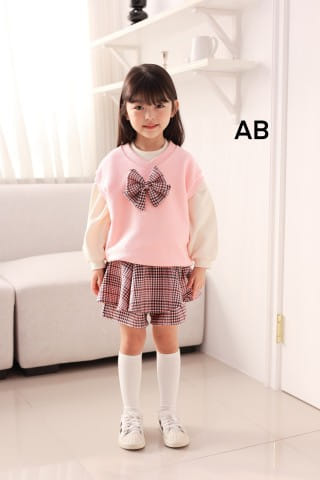 Muy Bien - Korean Children Fashion - #kidsshorts - Ribbon V-Neck Vest - 6