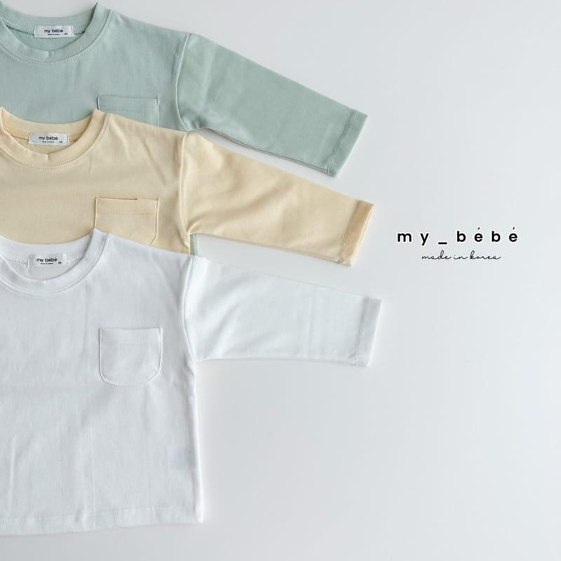 My Bebe - Korean Children Fashion - #kidzfashiontrend - Single Pocket Tee - 4