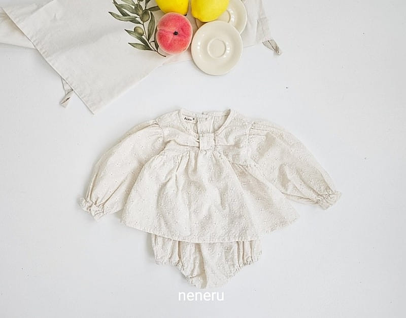 Neneru - Korean Baby Fashion - #babyoutfit - Coco Ribbon Top Bottom Set - 8