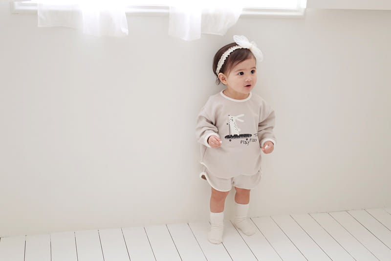 Neneru - Korean Baby Fashion - #onlinebabyboutique - Coco Ribbon Top Bottom Set - 11