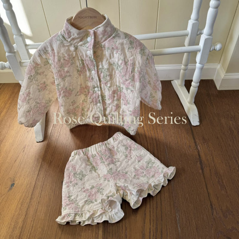 Night Bebe - Korean Children Fashion - #prettylittlegirls - Rose Quilting Jacket - 7