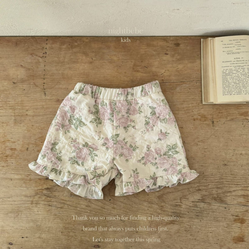 Night Bebe - Korean Children Fashion - #stylishchildhood - Rose Quilting Shorts