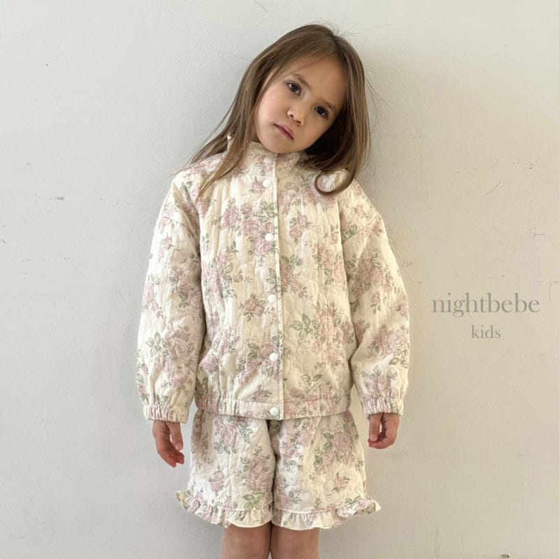 Night Bebe - Korean Children Fashion - #stylishchildhood - Rose Quilting Jacket - 10