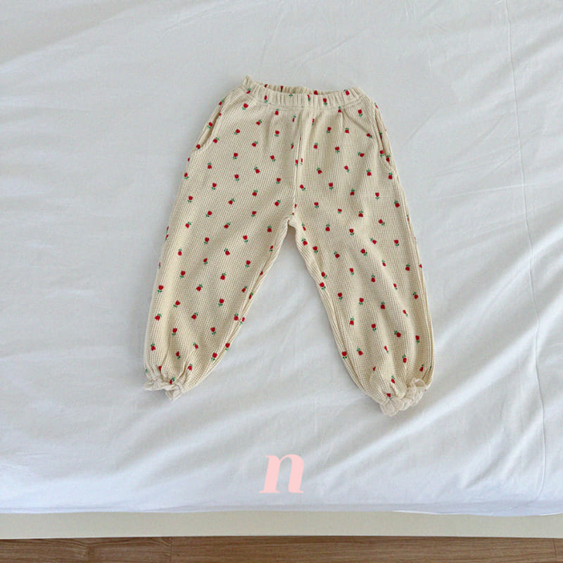 Ninibello - Korean Children Fashion - #fashionkids - Flower Waffle Pants  - 2