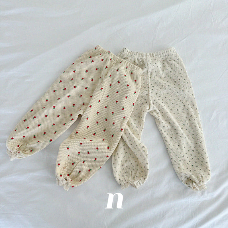 Ninibello - Korean Children Fashion - #kidzfashiontrend - Flower Waffle Pants  - 5