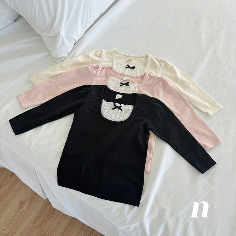 Ninibello - Korean Children Fashion - #prettylittlegirls - Chloe Ribbon Tee - 5