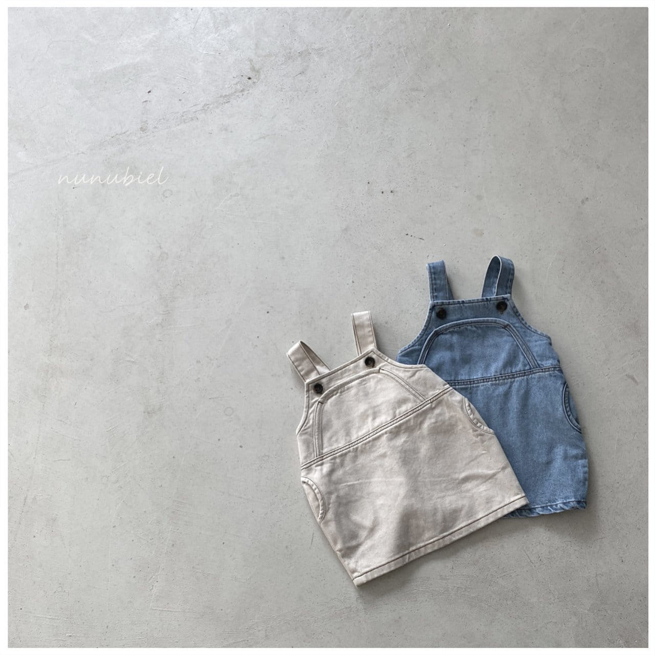 Nunubiel - Korean Baby Fashion - #babyoninstagram - Piping Denim One-Piece