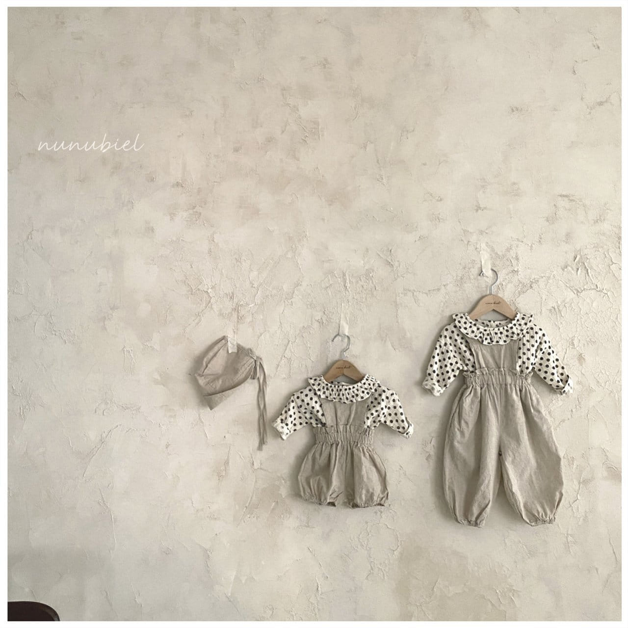 Nunubiel - Korean Baby Fashion - #babyoutfit - Volume Dungarees Pants - 3