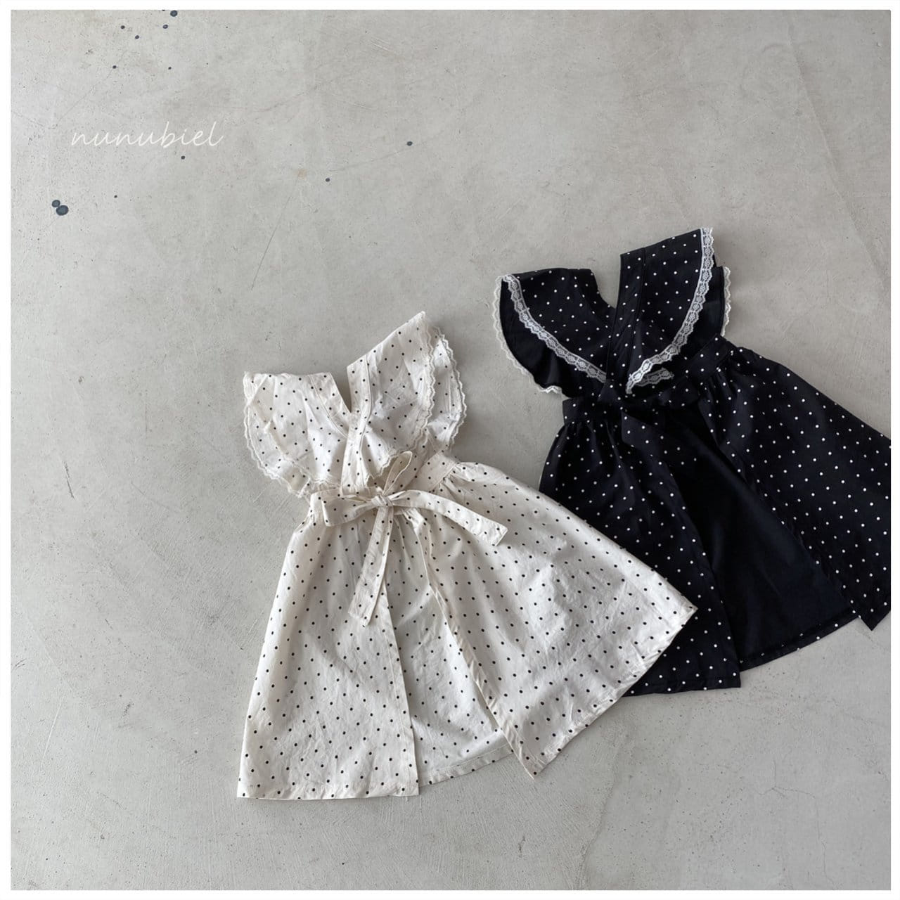 Nunubiel - Korean Baby Fashion - #onlinebabyshop - Dot Apron  - 2