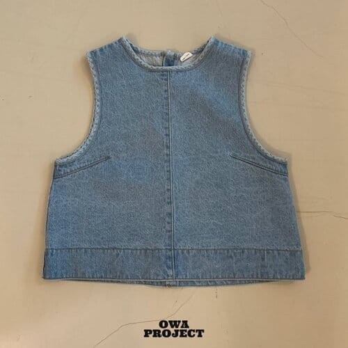 O Wa - Korean Children Fashion - #fashionkids - Darts Denim Vest