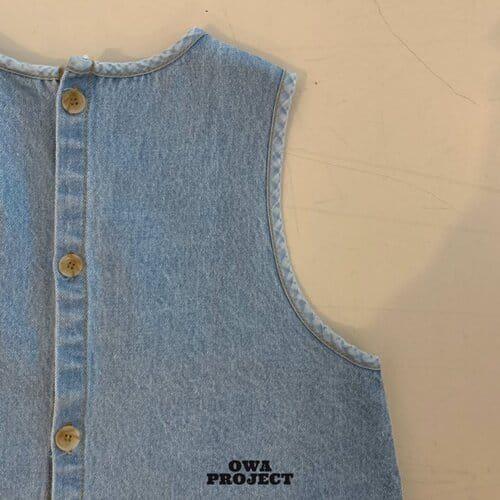 O Wa - Korean Children Fashion - #kidsstore - Darts Denim Vest - 3