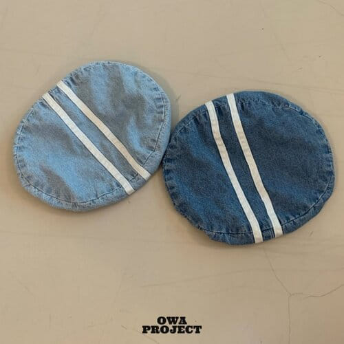 O Wa - Korean Children Fashion - #magicofchildhood - Tape Denim Beret