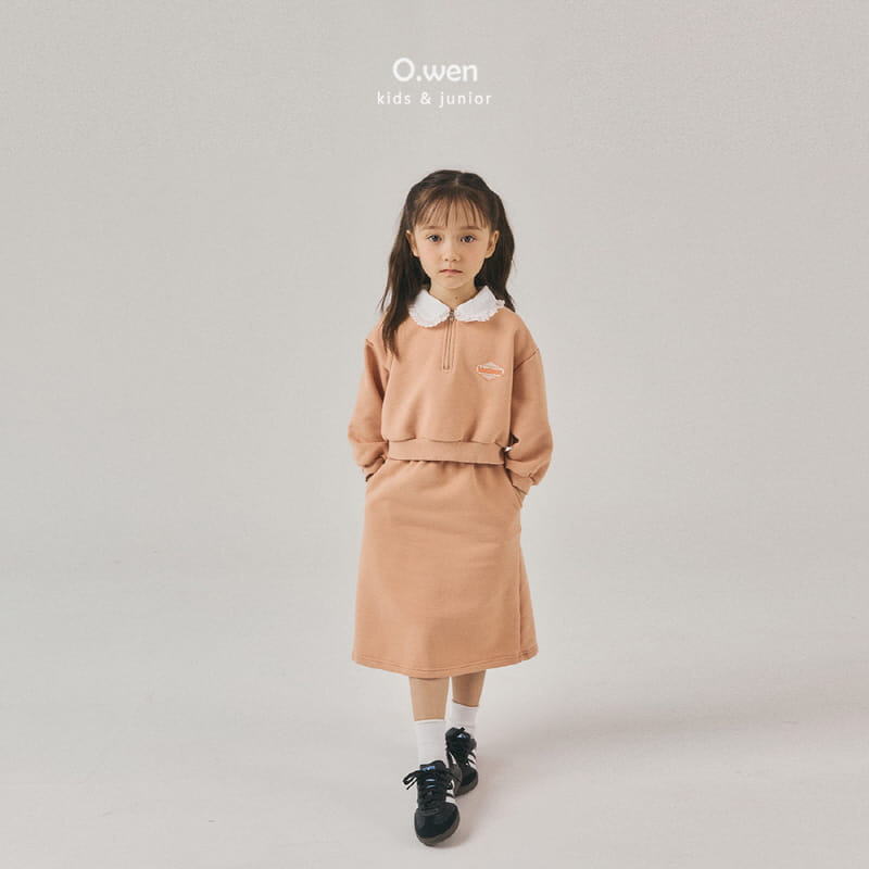 O Wen - Korean Children Fashion - #designkidswear - French Collar Skirt Top Bottom Set