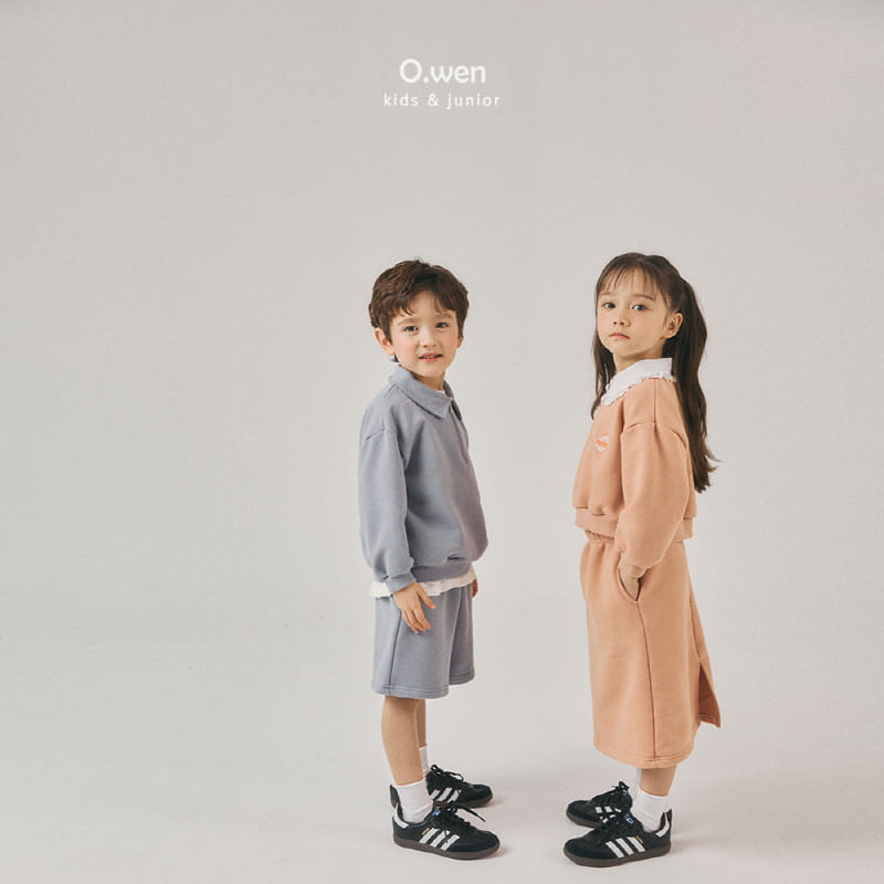 O Wen - Korean Children Fashion - #discoveringself - French Collar Skirt Top Bottom Set - 2