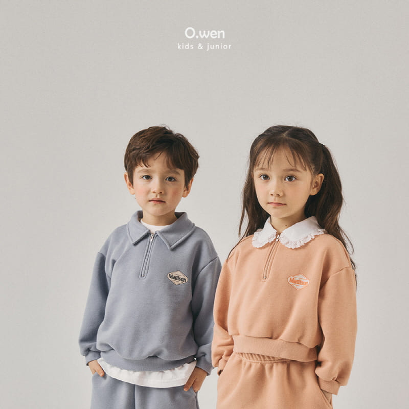 O Wen - Korean Children Fashion - #fashionkids - French Collar Skirt Top Bottom Set - 4