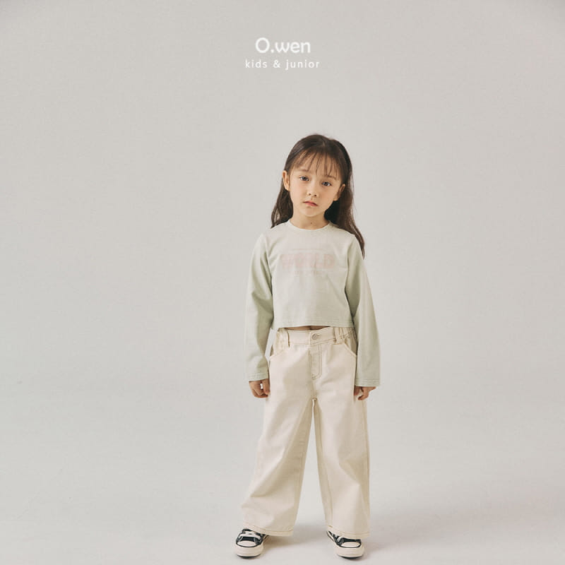 O Wen - Korean Children Fashion - #kidsshorts - World Crop Tee