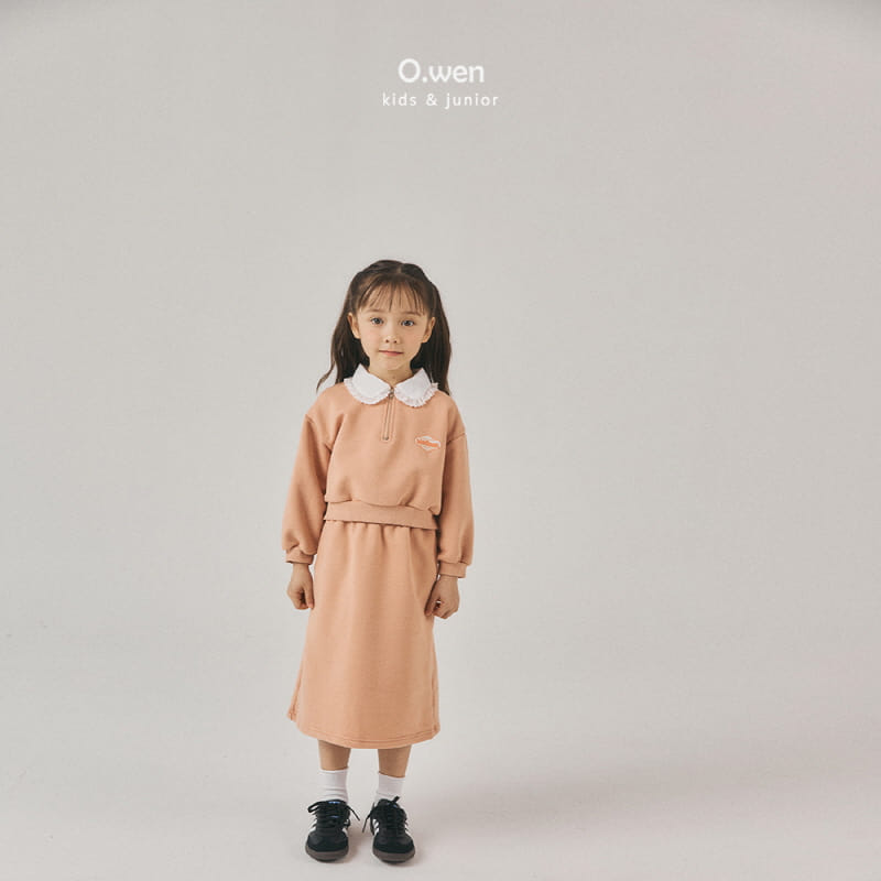 O Wen - Korean Children Fashion - #kidzfashiontrend - French Collar Skirt Top Bottom Set - 6