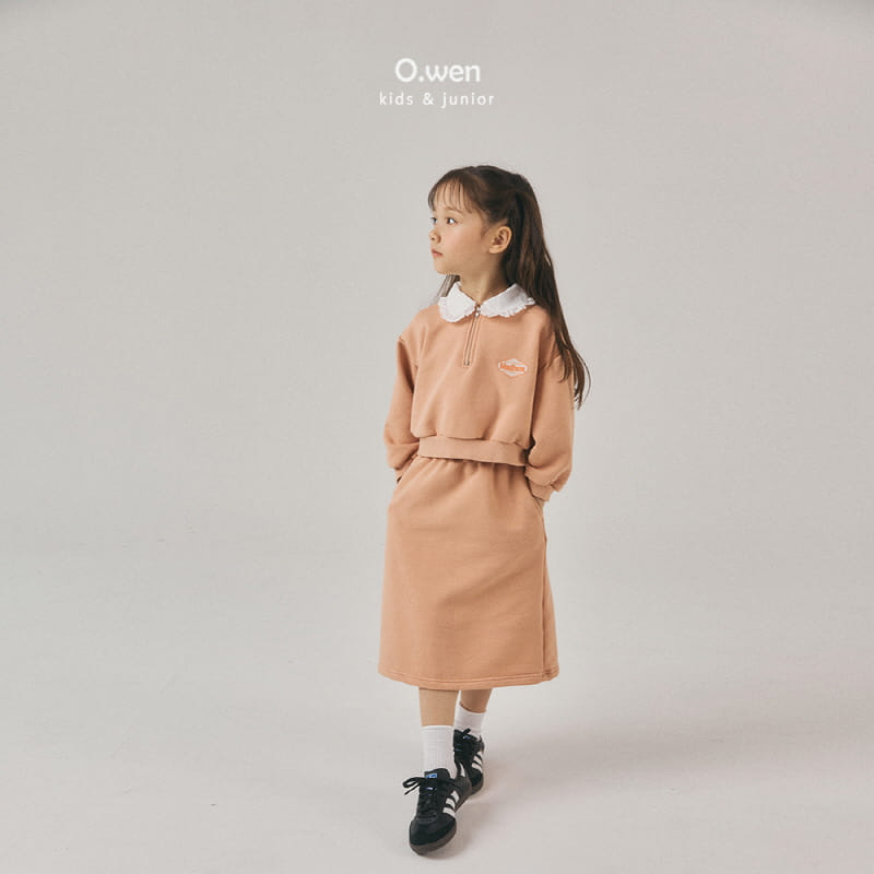 O Wen - Korean Children Fashion - #prettylittlegirls - French Collar Skirt Top Bottom Set - 11