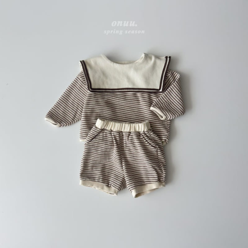 Onu - Korean Children Fashion - #fashionkids - Waffle Piping Tee - 11