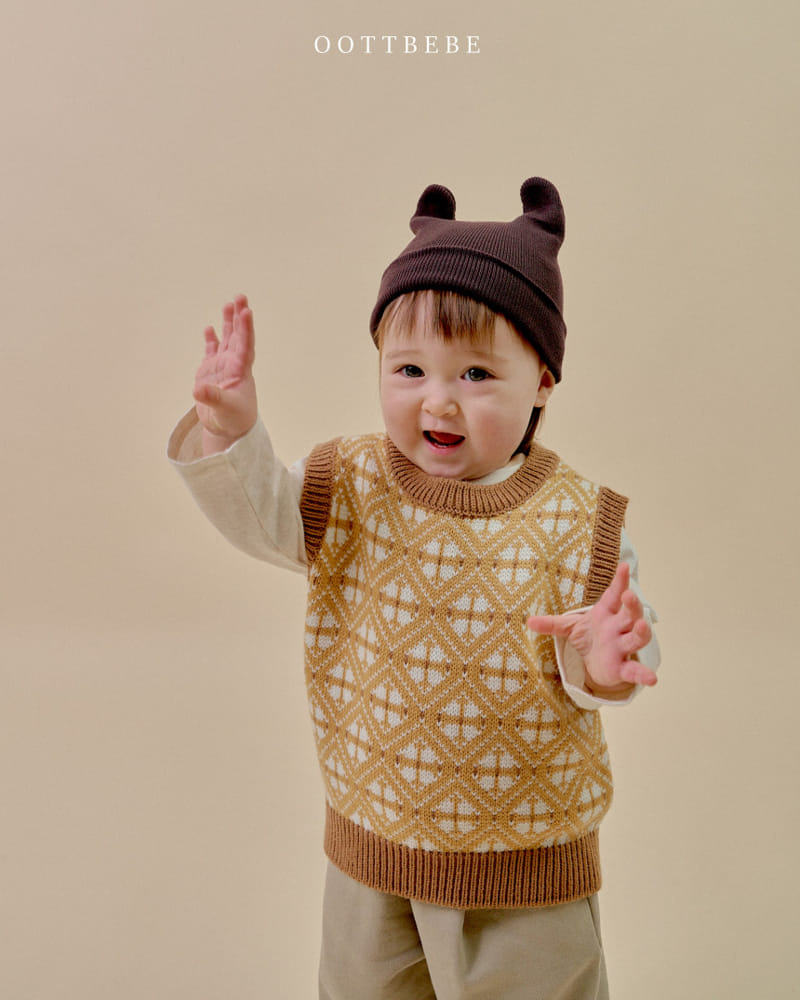 Oott Bebe - Korean Children Fashion - #Kfashion4kids - Loco Knit Vest - 3