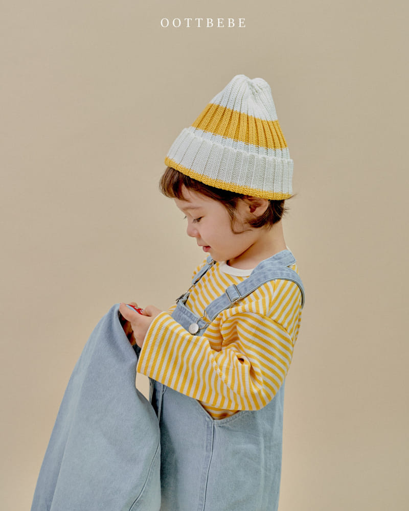 Oott Bebe - Korean Children Fashion - #childofig - Cool Denim Overalls - 3