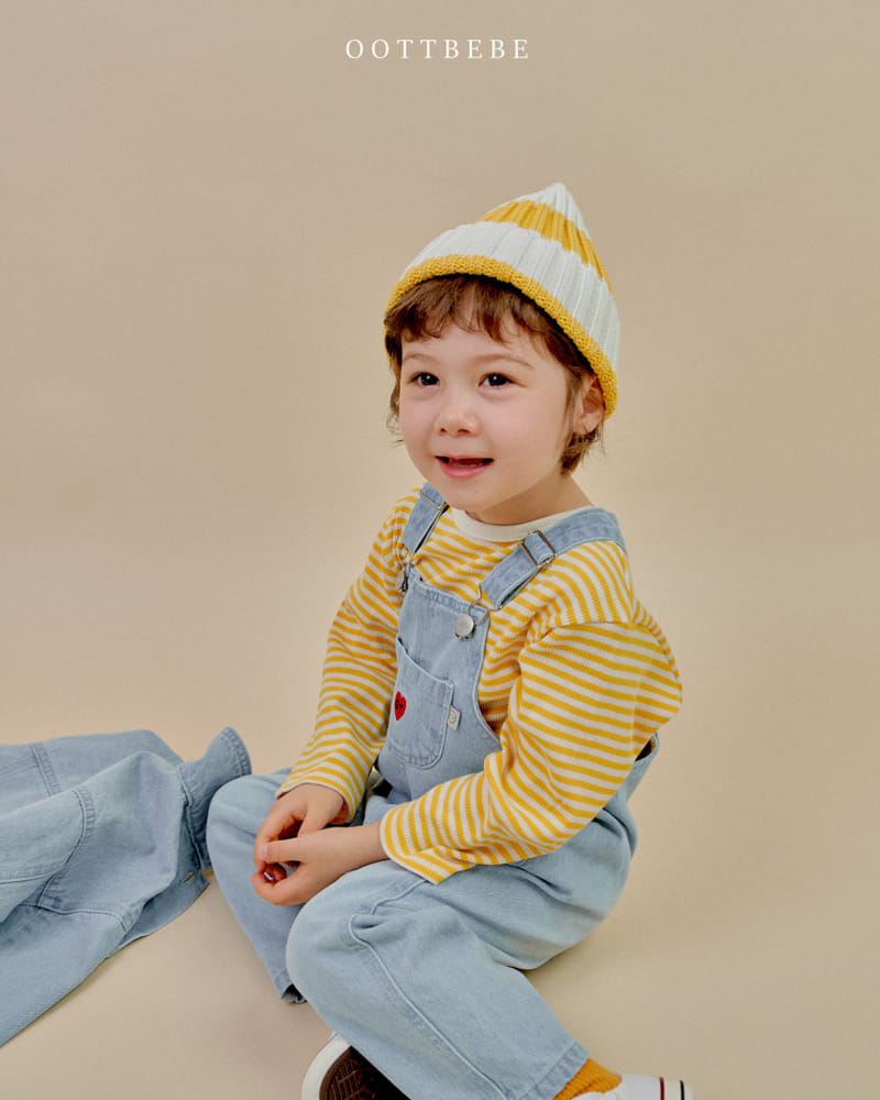 Oott Bebe - Korean Children Fashion - #childofig - Cool Denim Overalls - 4