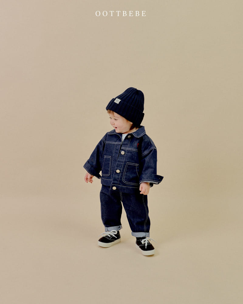 Oott Bebe - Korean Children Fashion - #designkidswear - Dandy Denim Overalls - 10