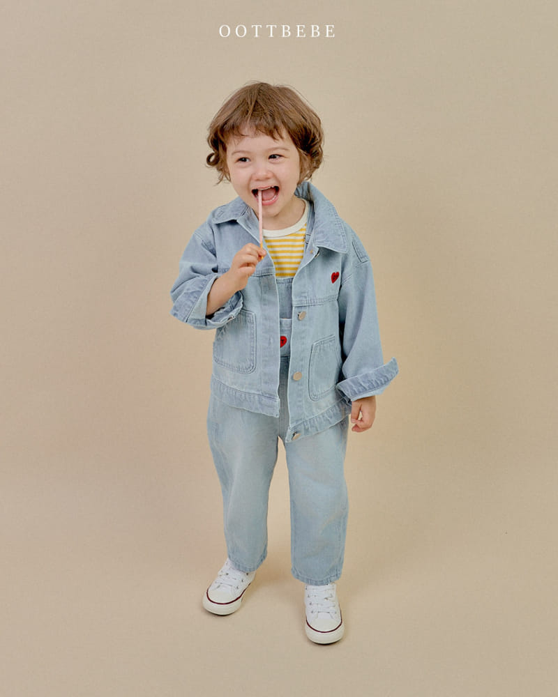 Oott Bebe - Korean Children Fashion - #designkidswear - Cool Denim Jacket - 7