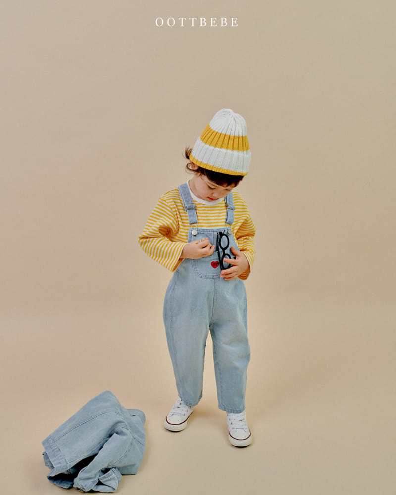 Oott Bebe - Korean Children Fashion - #discoveringself - Cool Denim Overalls - 6