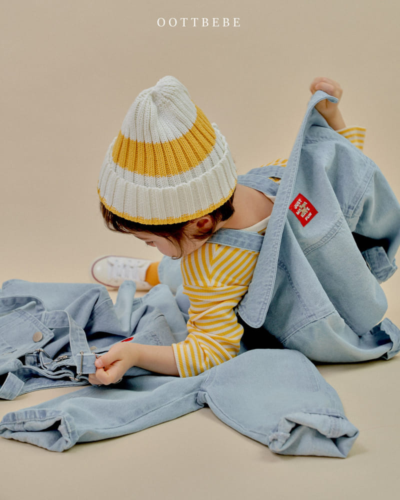 Oott Bebe - Korean Children Fashion - #kidsshorts - Cool Denim Overalls - 8