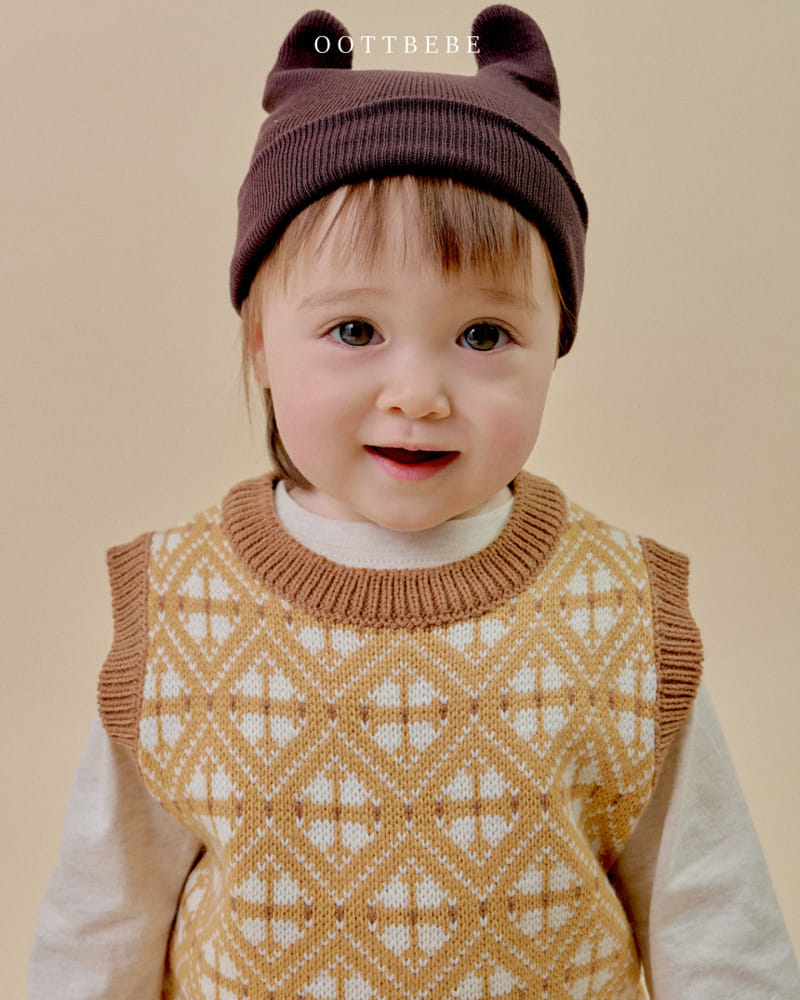 Oott Bebe - Korean Children Fashion - #kidzfashiontrend - Loco Knit Vest - 2