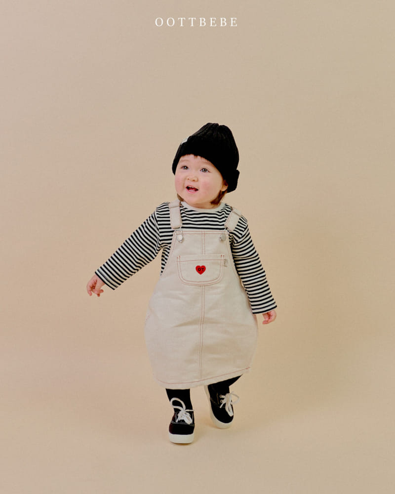 Oott Bebe - Korean Children Fashion - #littlefashionista - Dany Denim Dungarees One-Piece - 2