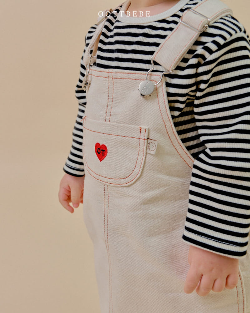 Oott Bebe - Korean Children Fashion - #magicofchildhood - Dany Denim Dungarees One-Piece - 4