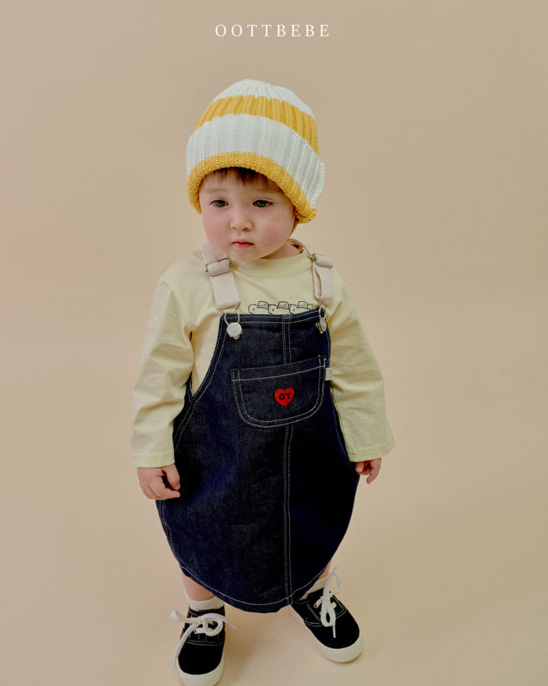 Oott Bebe - Korean Children Fashion - #prettylittlegirls - Dany Denim Dungarees One-Piece - 5