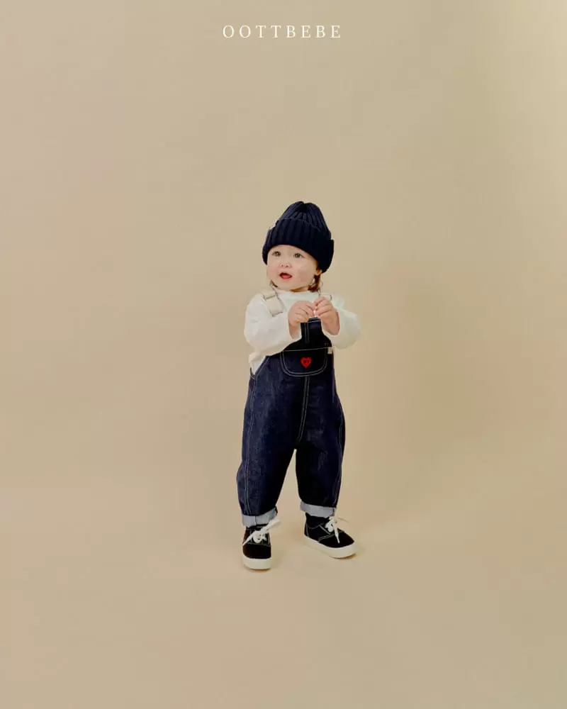 Oott Bebe - Korean Children Fashion - #stylishchildhood - Dandy Denim Overalls - 7