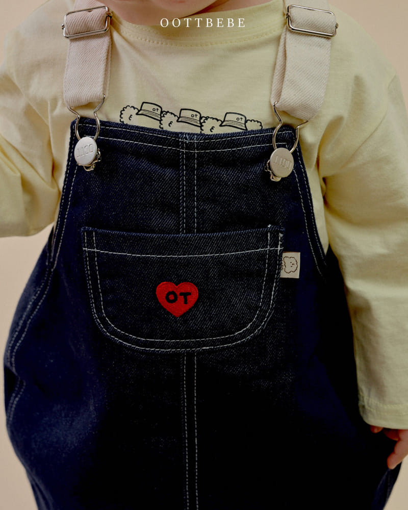 Oott Bebe - Korean Children Fashion - #toddlerclothing - Dany Denim Dungarees One-Piece - 7