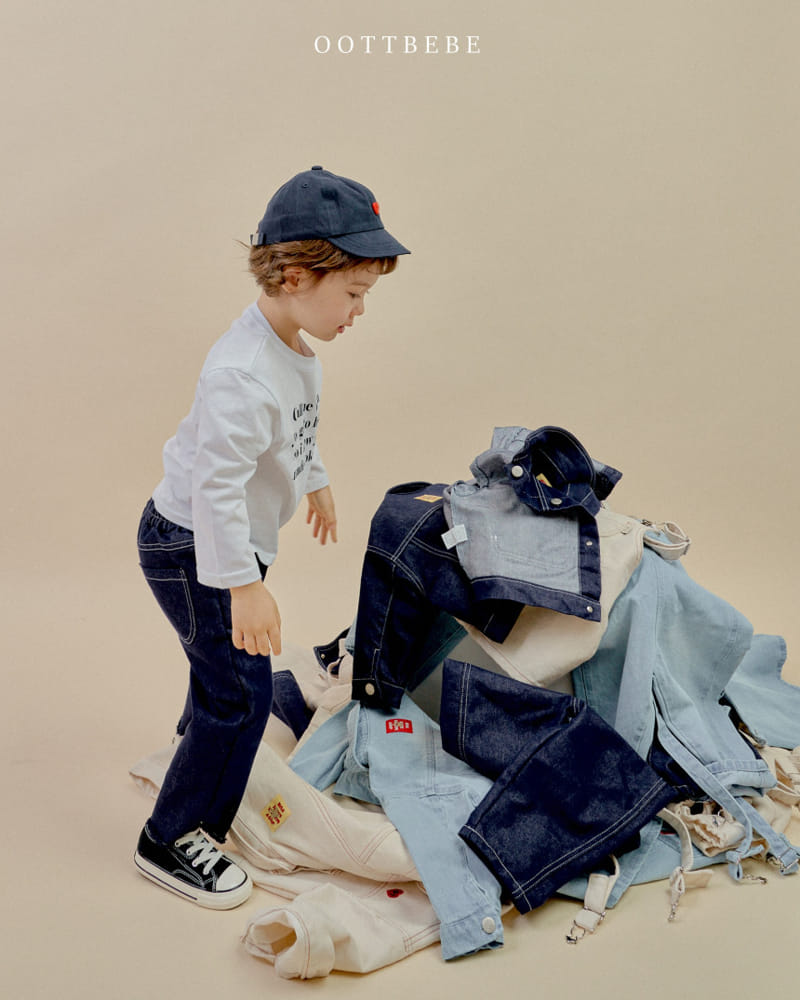 Oott Bebe - Korean Children Fashion - #toddlerclothing - Dandy Denim Pants - 5